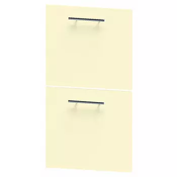 фасад Альмонд с 2 ящиками 400х360 ваниль ЛДСП