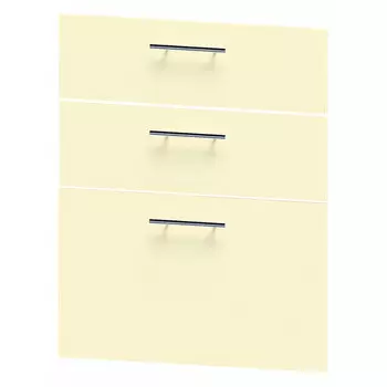 фасад Альмонд с 3 ящиками 600х720 ваниль ЛДСП