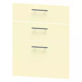 фасад Альмонд с 3 ящиками 600х720 ваниль ЛДСП