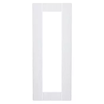 фасад МДФ с матовым стеклом 396х716мм РоялВуд белый