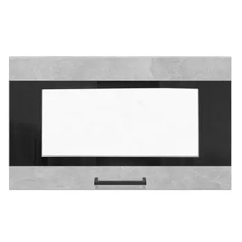 фасад Амо со стеклом 596x356мм МДФ бетон светлый