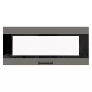 фасад Ханна со стеклом 796x356мм МДФ серый софт