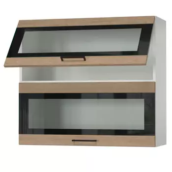 фасад Мадера со стеклом 796x356мм МДФ дуб натуральный