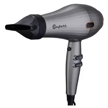 фен BUFETT WHD 721AC 2400Вт 3 режима профессиональный серый/золотистый