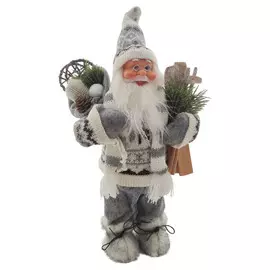 фигура Дед Мороз с подарками и лыжами 30см