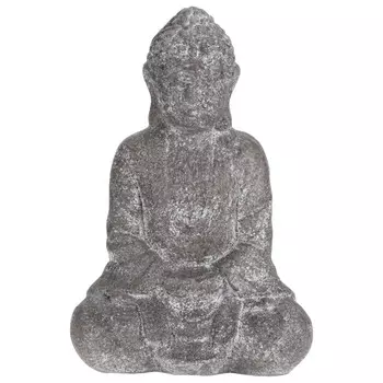 фигура садовая Будда 185х120х285мм оксид магния серый