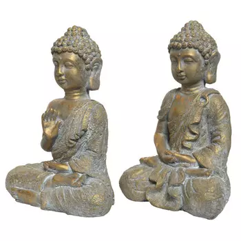 фигура садовая Будда 31см золотой