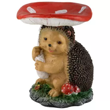 фигура садовая Еж под грибом 23см