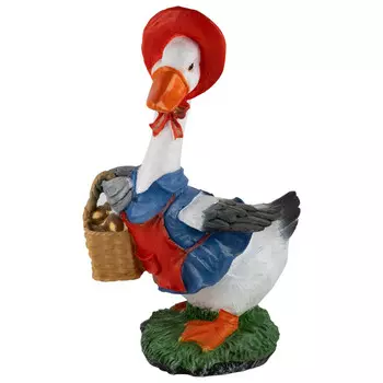 фигура садовая Гусыня с корзиной 50см