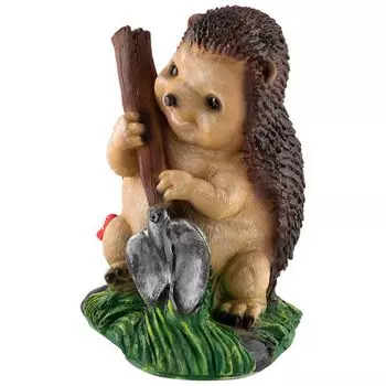 фигура садовая Ёжик с лопатой 31см