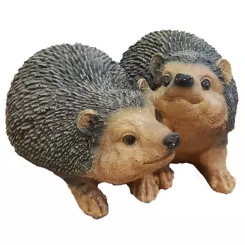 фигура садовая Ёжики пара 21см полистоун