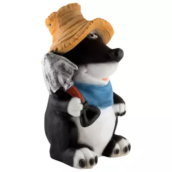 фигура садовая Крот в шляпе 45см полистоун