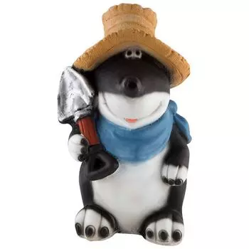 фигура садовая Крот в шляпе 45см