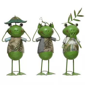фигура садовая Лягушка 48см зеленая в асс-те