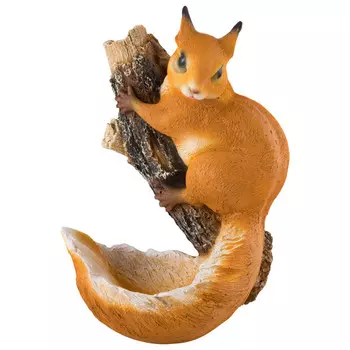 фигура садовая навесная Белка на ветке 25см полистоун