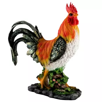 фигура садовая Петух на бочке 44см