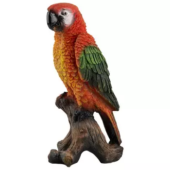 фигура садовая Попугай на коряге 32см