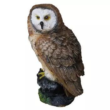 фигура садовая Сова на камне 33см полистоун