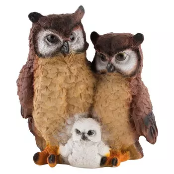 фигура садовая Совы семья 24см