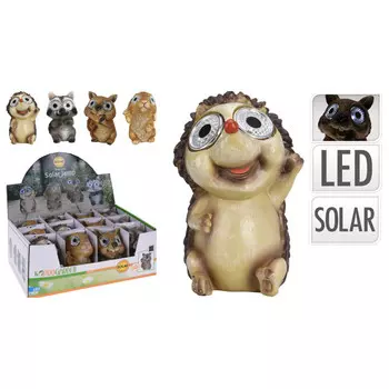 фигура садовая-светильник KOOPMAN Белка/Еж/Кролик/Енот 11,5см солнечная батарея полистоун