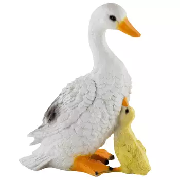 фигура садовая Утка с утёнком 30см