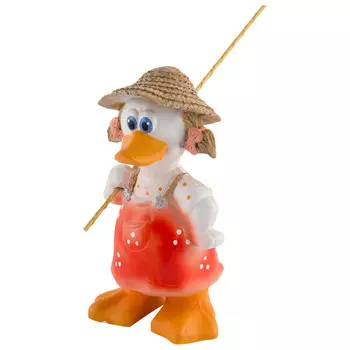 фигура садовая Уточка рыбачка 22см