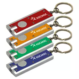 фонарь-брелок КОСМОС 1хLED 0,1Вт 2хCR1220 в комплекте