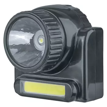 фонарь налобный светодиодный NAVIGATOR 1COB 3Вт+1LED черный