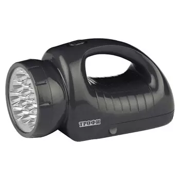 фонарь TSP12 ТРОФИ 12+18xLED 220В аккум. 4V1.8Ah пластик черный