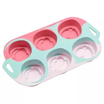 форма для выпечки APOLLO Genio Bloom 30х17х3,5см на 6 кексов силикон