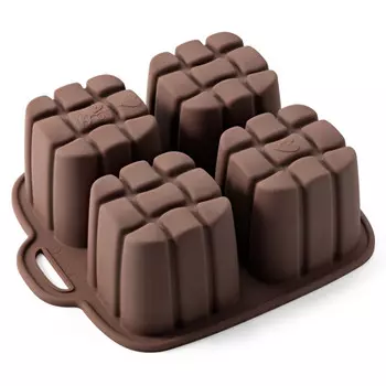 форма для выпечки APOLLO Genio Marshmallow на 4 кекса 20х16,7х6,5см силикон в ассорименте