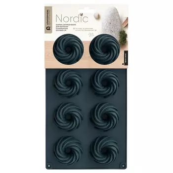 форма для выпечки ATMOSPHERE Nordic 8 маффинов 29,5х16х3см силикон