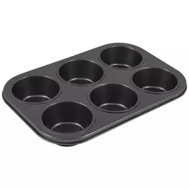 форма для выпечки кексов MALLONY 31,3х21,7х4см 6 ячеек антипригарное покрытие сталь