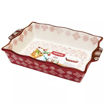 форма для запекания ATTRIBUTE Rosso 27х18х7см 1,5л прямоугольная с ручками керамика