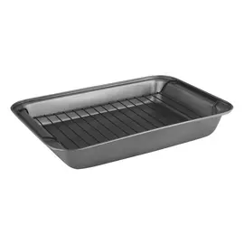форма для запекания MALLONY 37,5х25,5х5см с решеткой сталь антипригарное покрытие