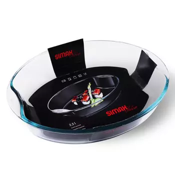 форма для запекания SIMAX 32x25x6,3см 2,5л овальная жаропрочное стекло