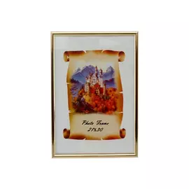 фоторамка 210х300мм золото пластик