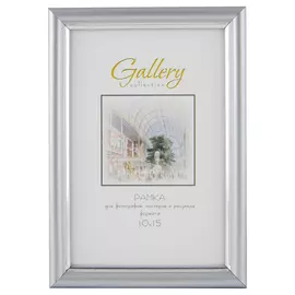 фоторамка GALLERY 100х150мм серебро пластик