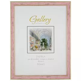 фоторамка GALLERY 300х400мм розовая с золотой патиной пластик