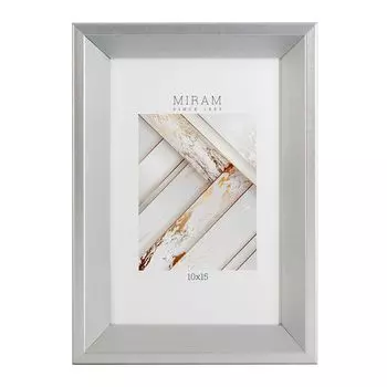 фоторамка МИРАМ 100х150мм серебро пластик