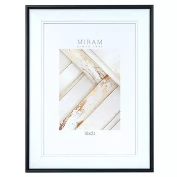 фоторамка МИРАМ 150х210мм черно-белая пластик