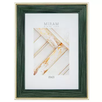 фоторамка МИРАМ 150х210мм зеленая пластик