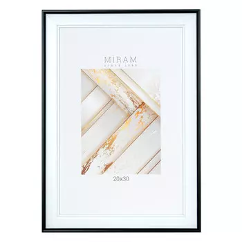 фоторамка МИРАМ 200х300мм черно-белая пластик