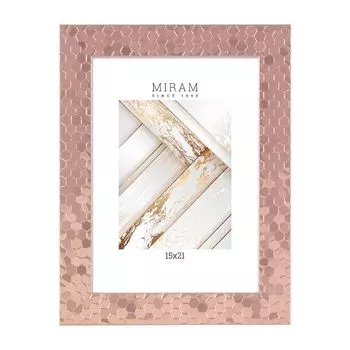 фоторамка МИРАМ соты 150х210мм розовое золото пластик