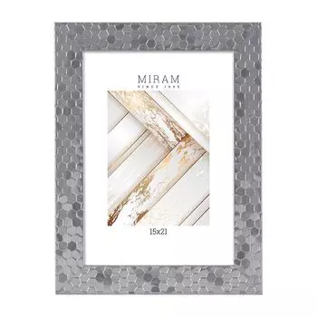 фоторамка МИРАМ соты 150х210мм серебро пластик