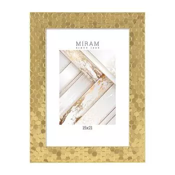 фоторамка МИРАМ соты 150х210мм золото пластик