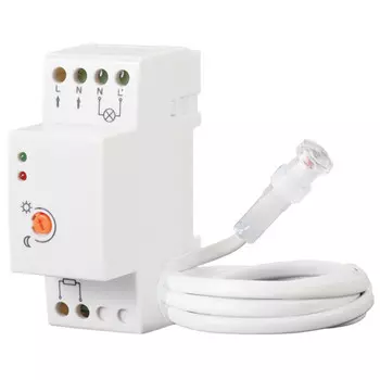 фотореле DUWI на DIN-рейку 10А IP65 пластик белый