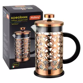 френч-пресс MALLONY Bronzo 350мл стекло, нерж.сталь