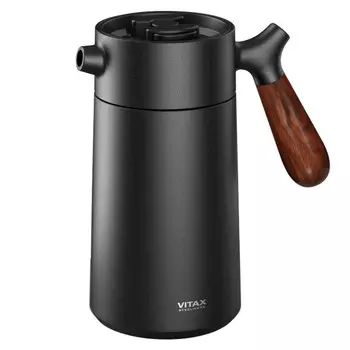 френч-пресс VITAX ForHome&Office 950мл нерж.сталь, пластик, силикон черный
