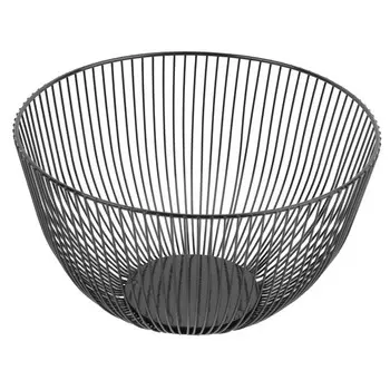 фруктовница TODELIA 24,5х24,5х14см железо черная